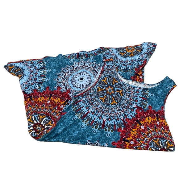 BISHUIGE Summer Casual Round Neck T-Shirt Dress Beach Cover-Up Tank Dress SZ XL - Picture 13 of 16